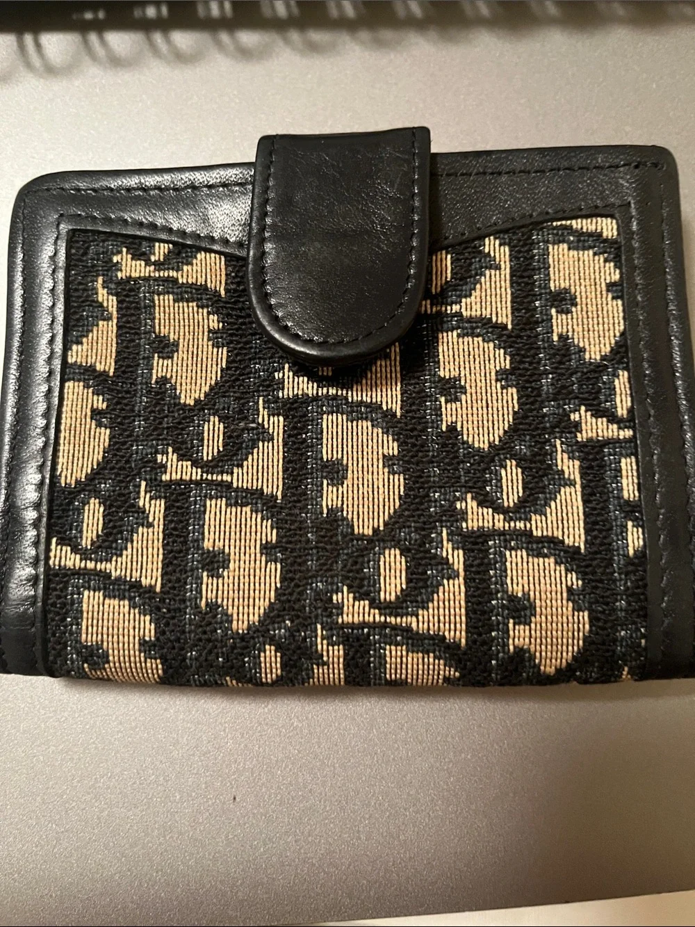 Authentic Vintage Blue Dior Leather Wallet Excellent Condition.